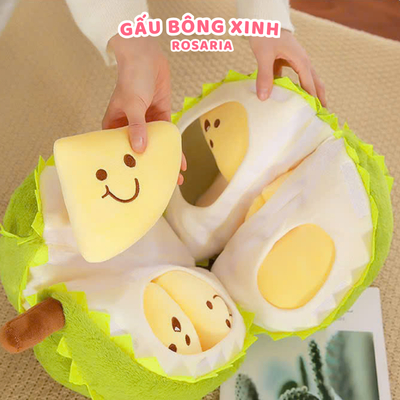 [Hỏa tốc] Gấu Bông Sầu Riêng Tách Múi Siêu Hot Nhồi Bông Quả Sầu Riêng Đồ Chơi Có Thể Tách Múi Quà Tặng Cho Bé Rosaria
