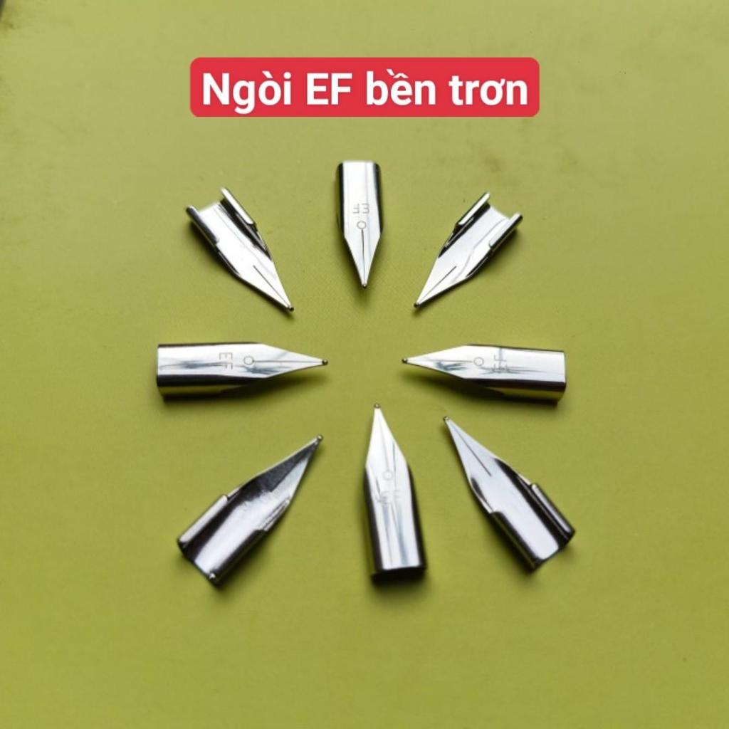 4 Bút Máy Bấm Ngòi EF-Ngòi Nét Chữ Tiêu Chuẩn 0.38 mm Phù Hợp Với Bé Tiểu Học Từ Lớp 1 Tới Lớp 5.