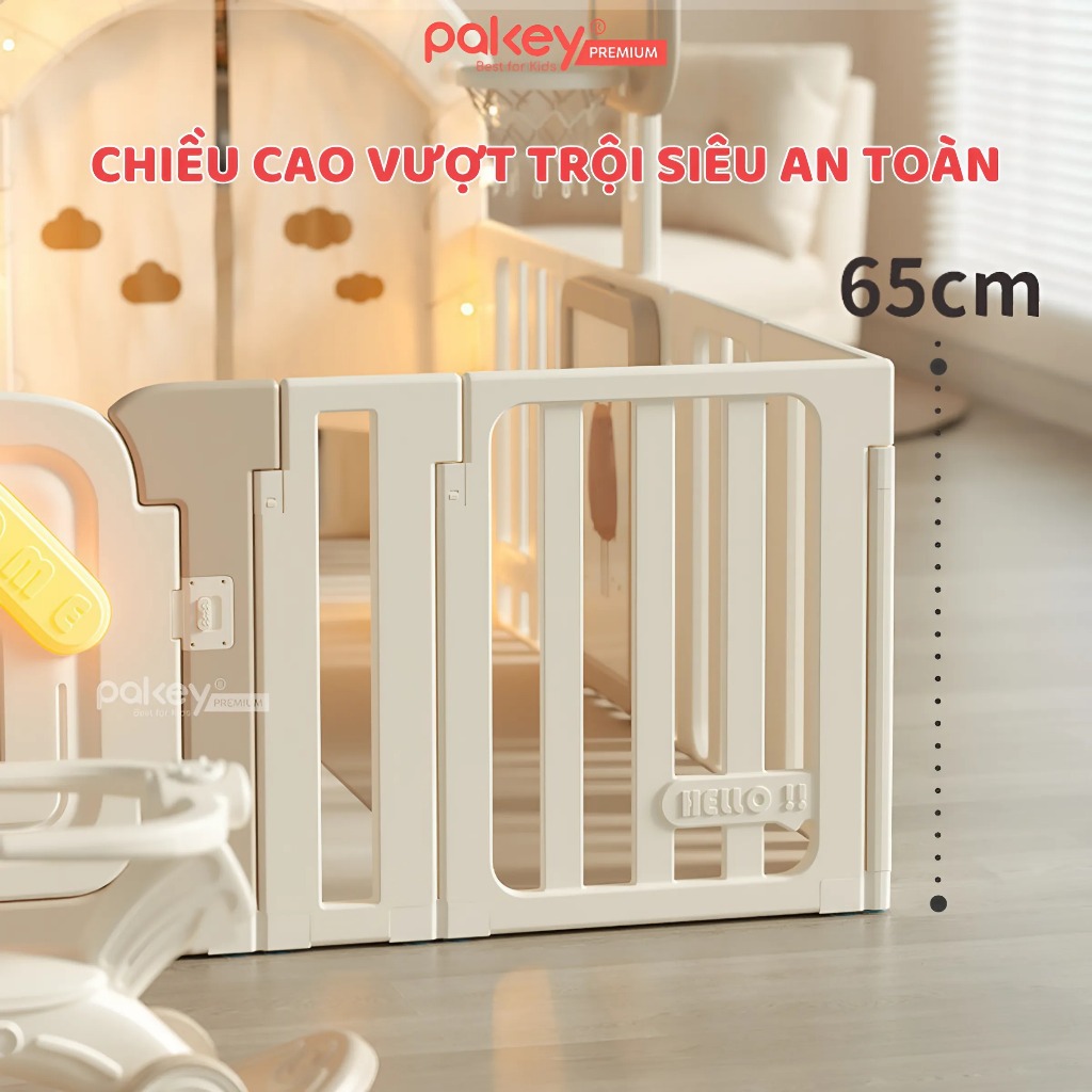 Ảnh Quây Cũi Nhựa Full PAKEY Gấu Mặt Trăng Tích Hợp Nhiều Trò Chơi Cho Bé, Chiều Cao Vượt Trội 65cm - Bảo Hành Trọn Đời 4