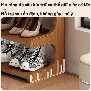 Giá để giày bằng tre giá để giày giá để giày lưu trữ giá để giày không gian lưu trữ lớn 3/4/5/6/7/8 tầng