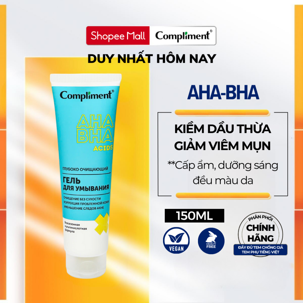 Ảnh Sữa Rửa Mặt Compliment No Problem Ngăn Ngừa Mụn Sạch Sâu 200ml 1