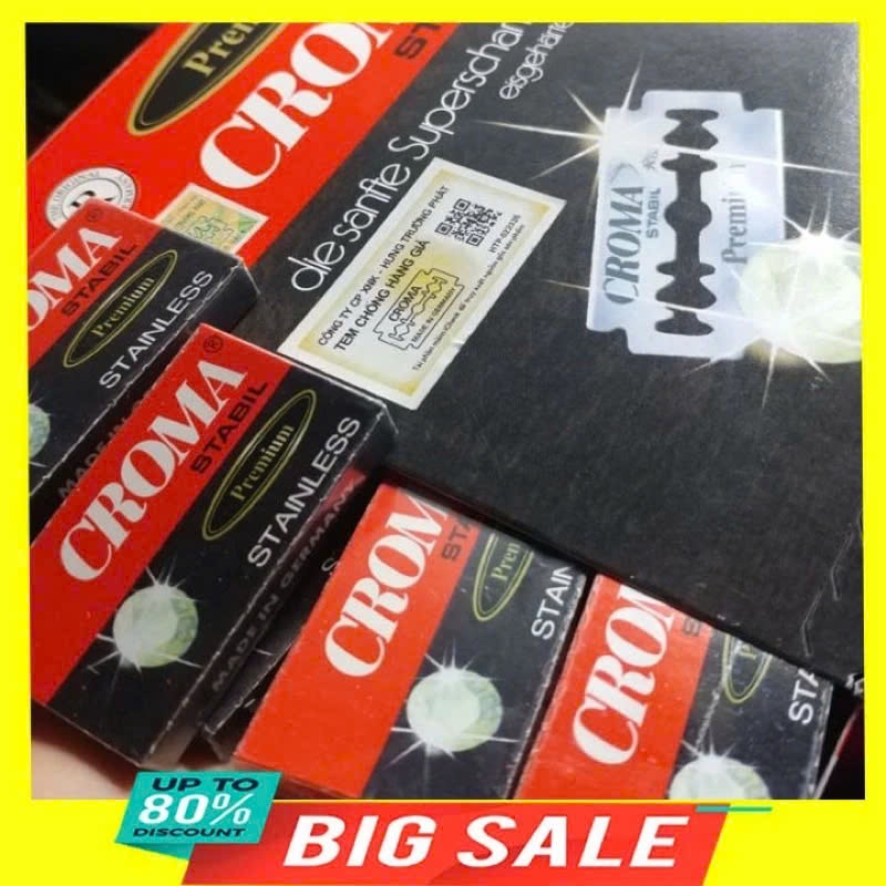 Hộp 10 Lưỡi Dao Cạo Râu CROMA Đức- Dao Cạo Siêu Sắc / Sử Dụng Được Nhiều Mục Đích.