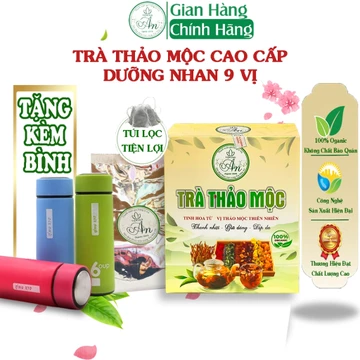Trà Dưỡng Nhan, Trà Thảo Mộc 9 vị đông trùng hạ thảo Hộp 20 Túi Lọc CAO CẤP [Tặng Bình+Trà] trà hoa, hoa cúc,đông trùng