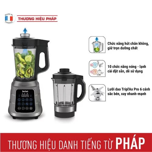 Máy làm sữa hạt sinh tố Tefal BL985A31 - Công suất lớn 1300W - Bảo hành chính hãng 24 tháng