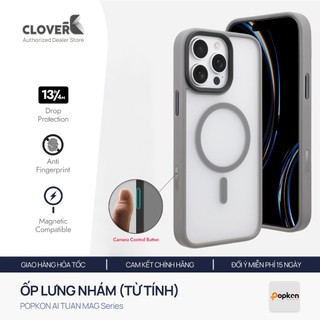Ốp Lưng Nhám Mờ Có Vòng Từ Tính Cho iPhone 17 Pro Max Popkon Tuan Mag
