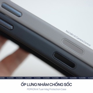 Ốp Lưng Nhám Mờ Có Vòng Từ Tính Cho iPhone 17 Pro Max Popkon Tuan Mag