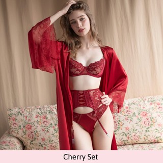 Bộ 3 món nội Y ren cao cấp Cherry Set VSecret