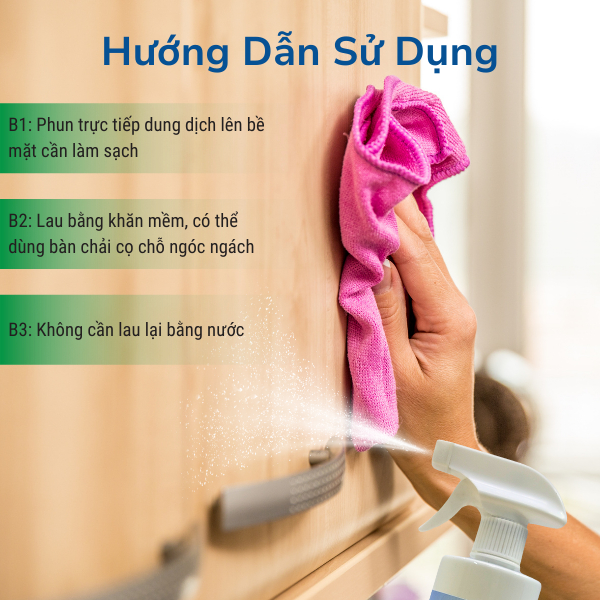 OSARO Lau Đa Năng 500g – Lau Sạch Bàn Bếp, Kệ, Tủ, Ít Nhờn, Hương Dễ Chịu
