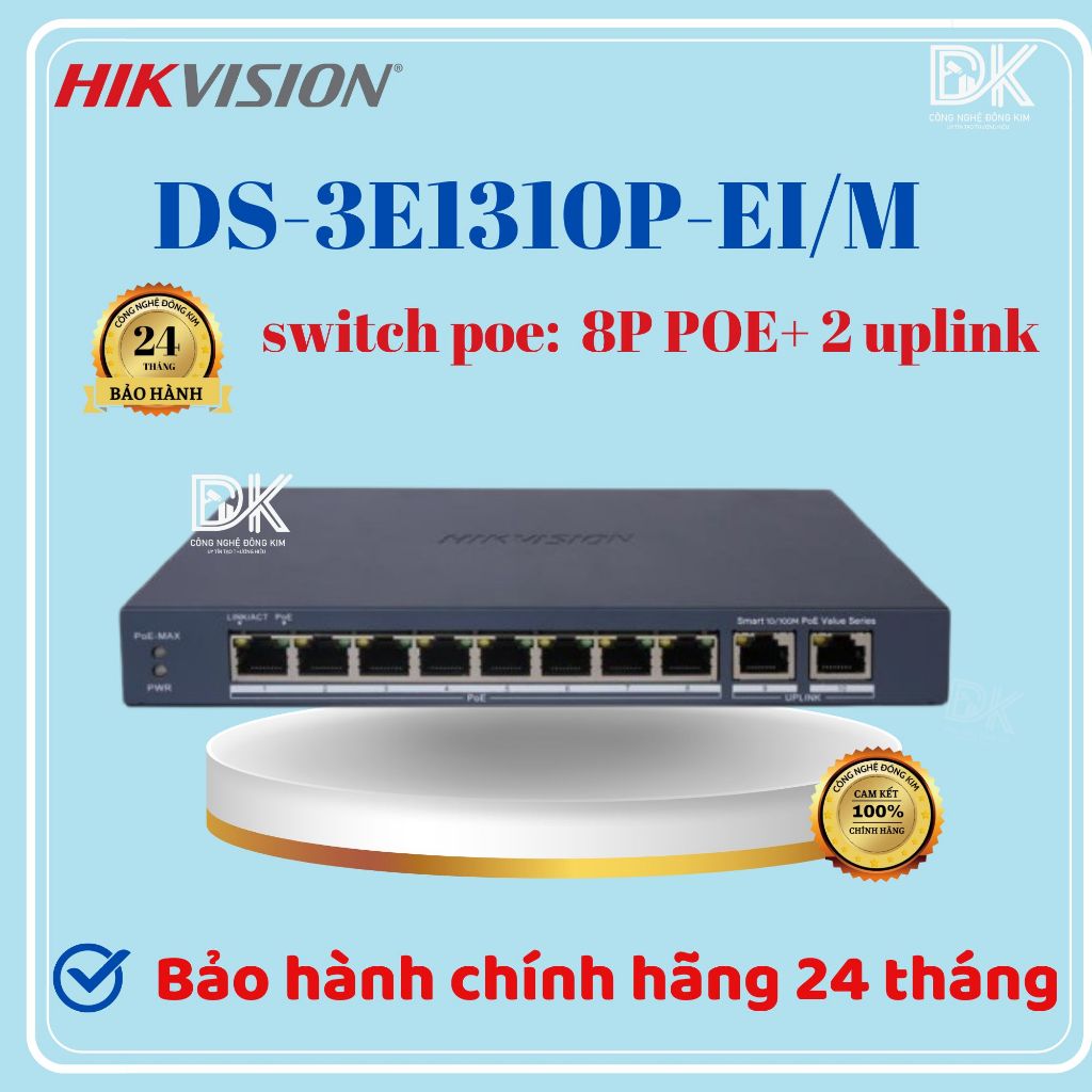 Switch Poe mạng HIKVISION 10 cổng 2 cổng Uplink DS-3E1310P-EI/M 3E0310P ...