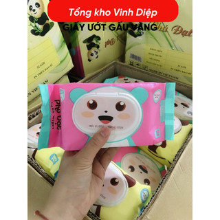 Khăn ướt gấu vàng Phúc Đạt an toàn cho mẹ và bé , combo 5 gói