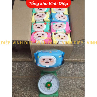 Khăn ướt gấu vàng Phúc Đạt an toàn cho mẹ và bé , combo 5 gói