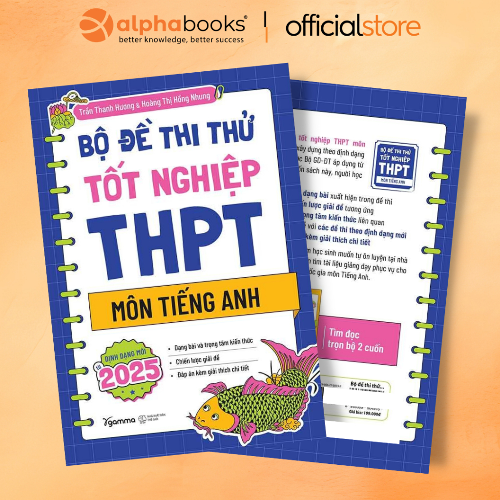 Sách Lẻ/Combo: Bộ đề thi thử tốt nghiệp THPT môn Tiếng Anh + English Collocation in News Đọc tin không vấp (Gamma)