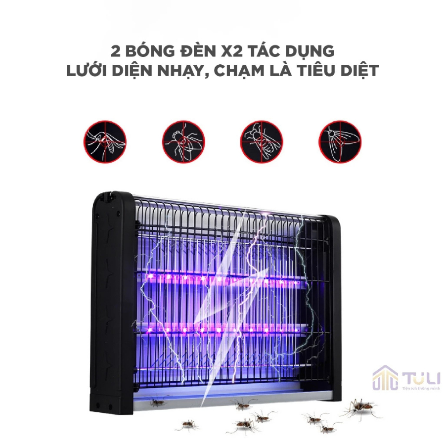 Đèn bắt muỗi thông minh Có đèn LED thu hút muỗi, dây treo tiện lợi an toàn