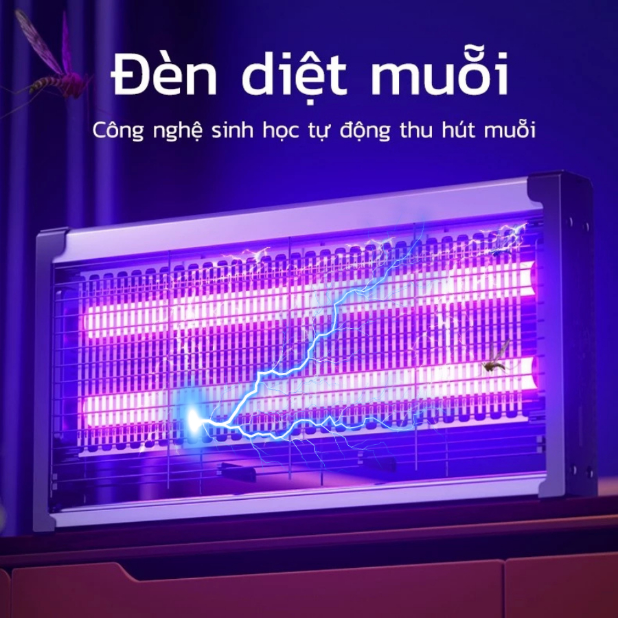 Đèn bắt muỗi thông minh Có đèn LED thu hút muỗi, dây treo tiện lợi an toàn