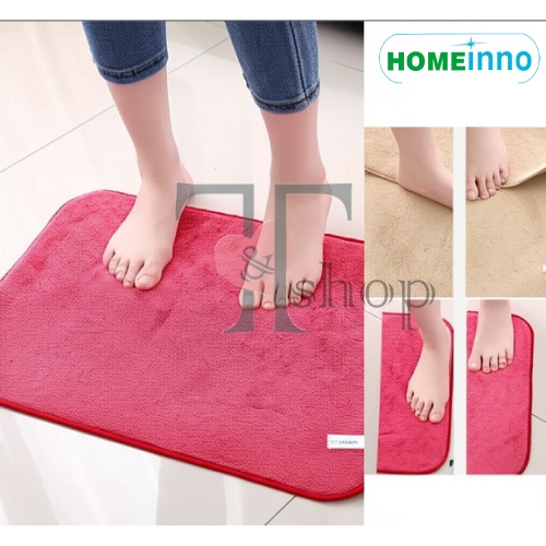 Thảm Lau Chân, Thảm Chùi Chân 2 Mặt Mịn Microfiber Siêu Thấm Hút Homeinno Nhiều Kích Thước