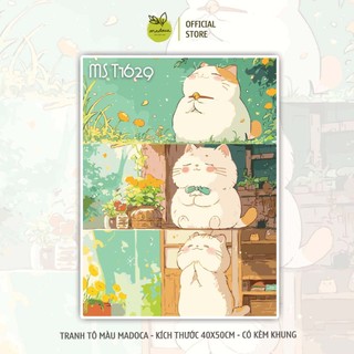[HỎA TỐC] Tranh tô màu theo số. Tranh số hóa HOT TREND 40x50cm có khung