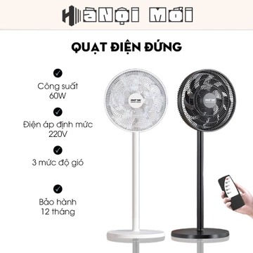 Quạt Điện Đứng SAST FD-271 Kèm Điều Khiển Từ Xa - Quạt Cây Đứng Điều Khiển Từ Xa Lưu Lượng Gió Lớn, Độ Ồn Thấp