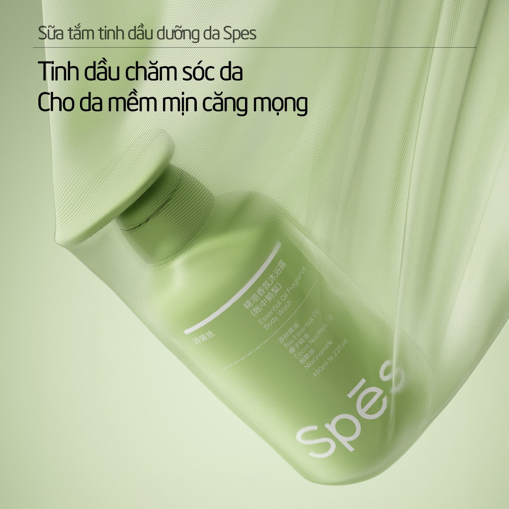 Sữa tắm hương nước hoa SPES 480ml/780ml - Làm sạch da, dưỡng ẩm sâu, lưu hương tinh tế