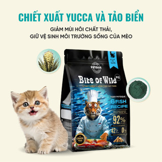 COMBO MÈO THANH NIÊN Bite of Wild mới không chứa ngũ cốc, thúc đẩy tiêu hóa cho mèo mọi lứa tuổi
