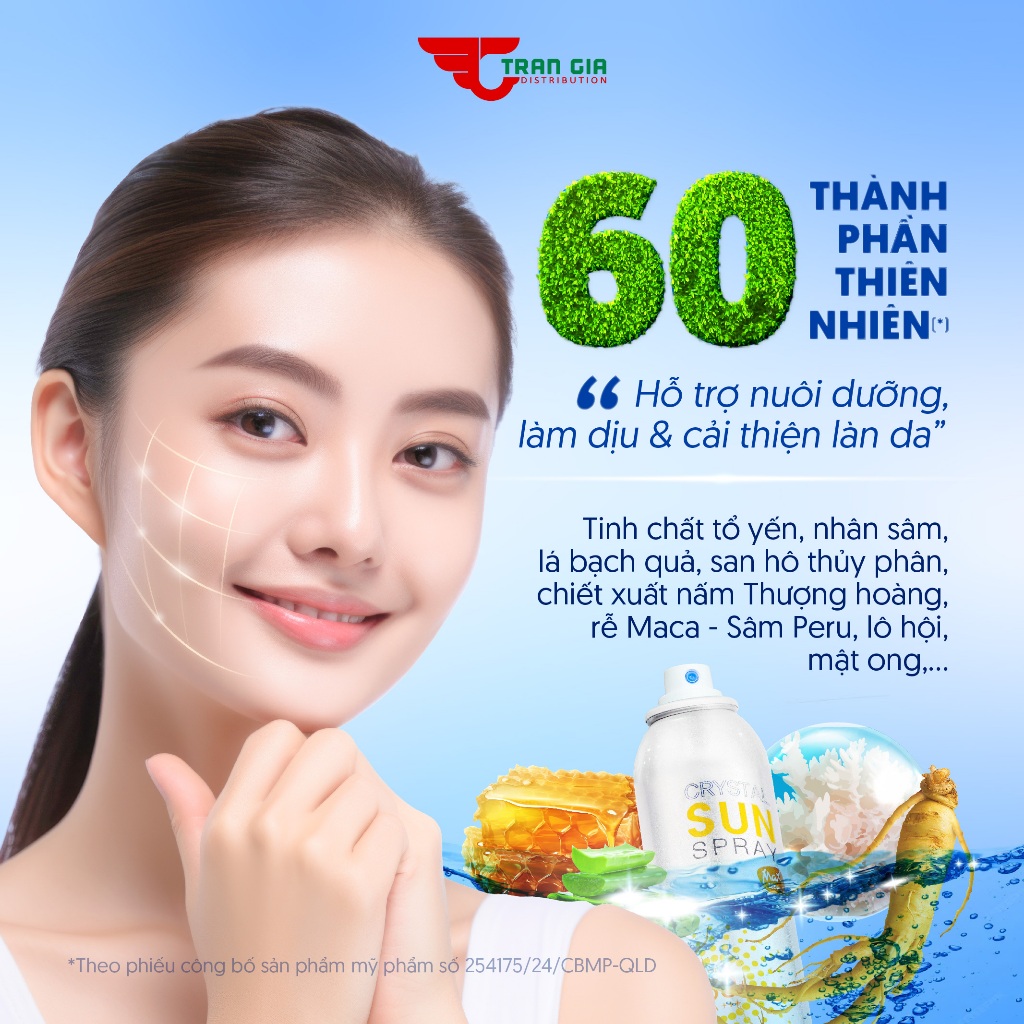 Ảnh Xịt Chống Nắng Crystal Sun RECIPE Spray Hàn Quốc SPF50+ PA+++ 80ml/ 180ml Chống Nắng Cho Mặt & Body 3