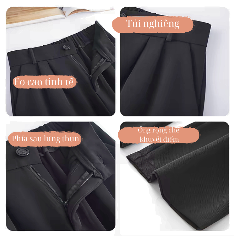 45-105KG Quần Tây Nữ Ống Rộng BIGSIZE Thắt Đây Lưng Công Sở Đi Học Thời Trang - MÃ 31
