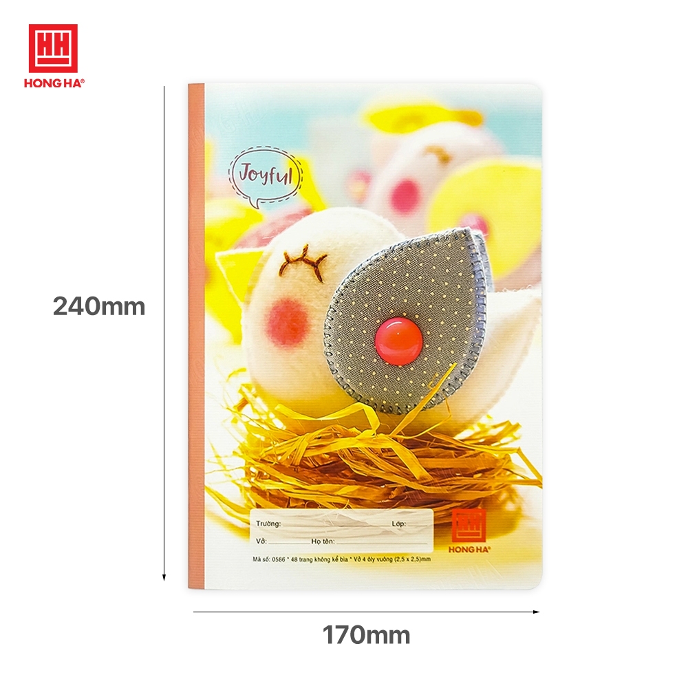 Ảnh Lốc 10 quyển vở 4 ô ly Hồng Hà 48 trang Joyful Hồng Hà 0586 3