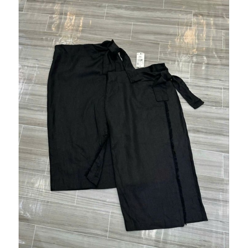 (BomoHouse) Chân váy midi linen MNG* bigsize - dư xịn
