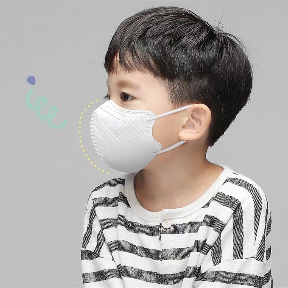 Khẩu trang y tế kháng khuẩn 6D MÀU TRẮNG cho bé từ 2-12 Tuổi Chính Hãng AN TÂM - sét 100 cái