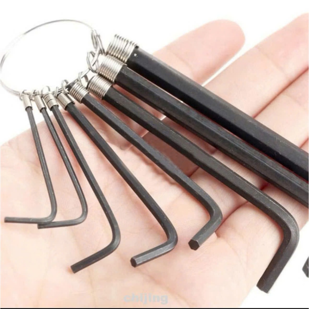 Bộ Lục Giác 8 Đầu Tiện Dụng – Có Móc Treo Chìa Khóa, Dụng Cụ Sửa Chữa Đa Năng