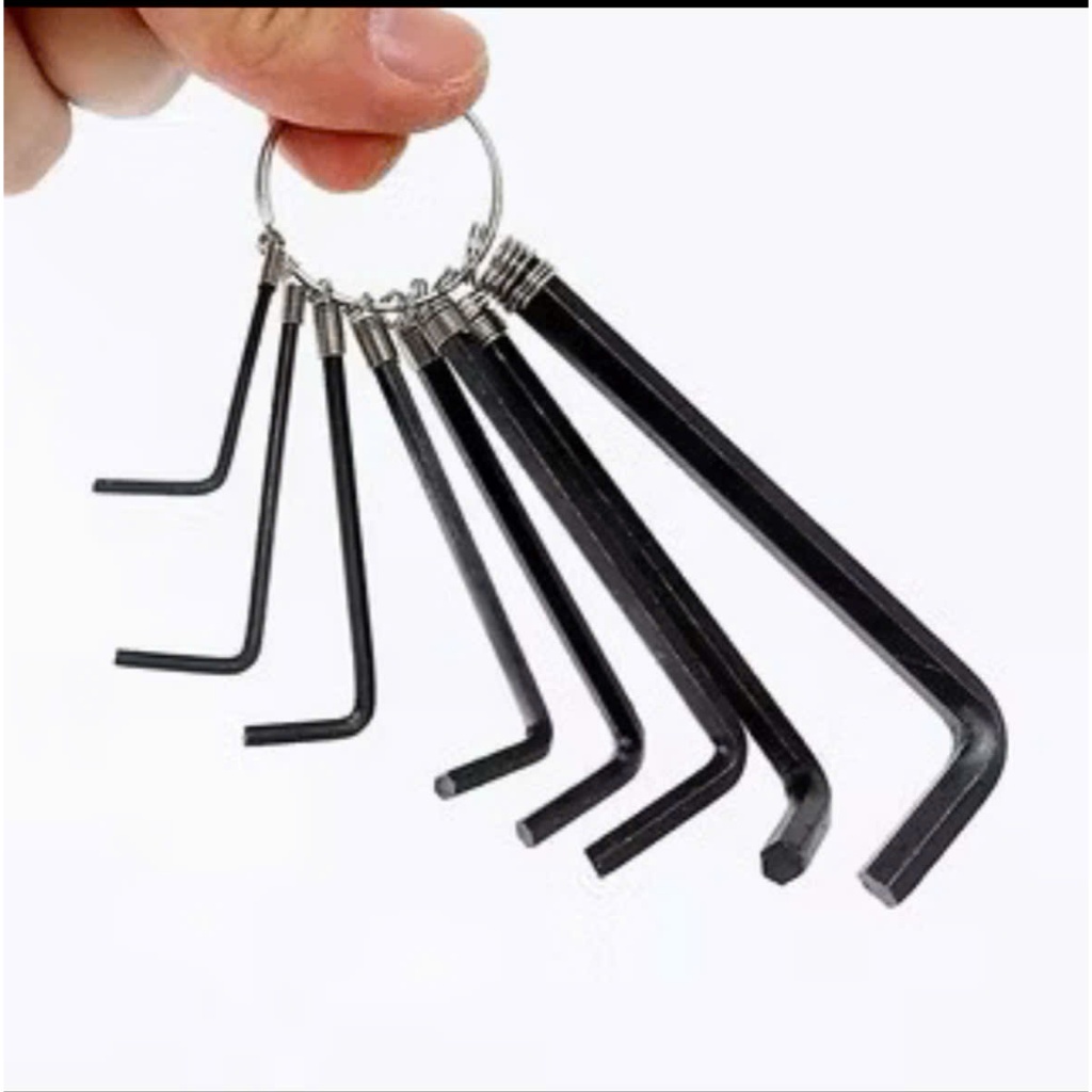 Bộ Lục Giác 8 Đầu Tiện Dụng – Có Móc Treo Chìa Khóa, Dụng Cụ Sửa Chữa Đa Năng
