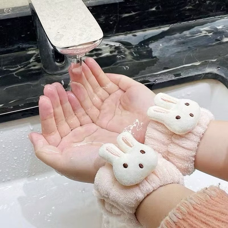 SẴN Băng đô cổ tay Rửa mặt tránh ướt áo Băng đô Nhung lông Đa Năng dành cho nữ Vòng tay