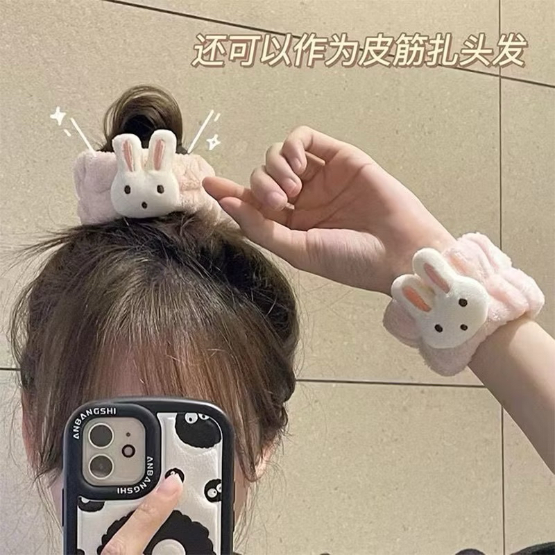 SẴN Băng đô cổ tay Rửa mặt tránh ướt áo Băng đô Nhung lông Đa Năng dành cho nữ Vòng tay