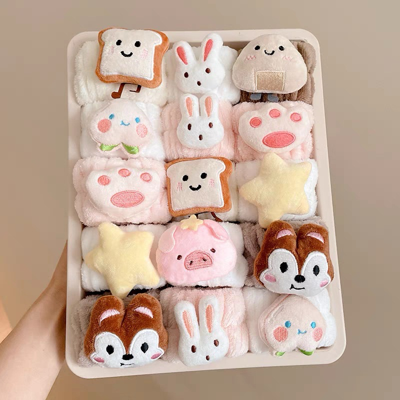 SẴN Băng đô cổ tay Rửa mặt tránh ướt áo Băng đô Nhung lông Đa Năng dành cho nữ Vòng tay