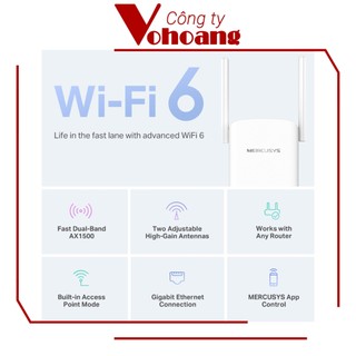 Bộ Mở Rộng Sóng Wi-Fi 6 AX1500 Mercusys ME60X
