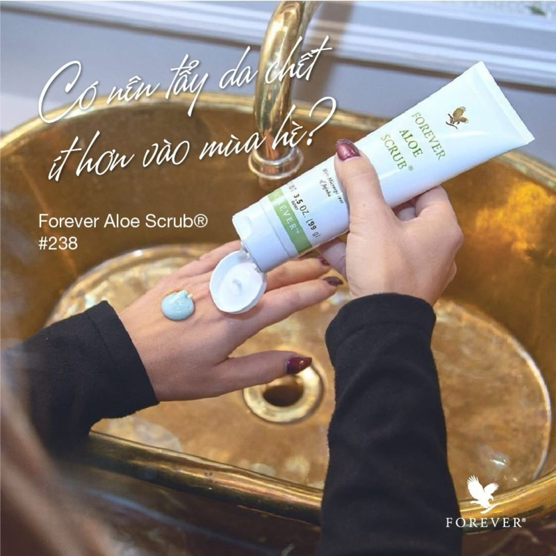 TẨY TẾ BÀO CHẾT– Forever Aloe Scrub 238Flp. Loại Bỏ Da Chết, Giúp Da Sáng Mịn, Sạch Dầu Nhờn. 99g