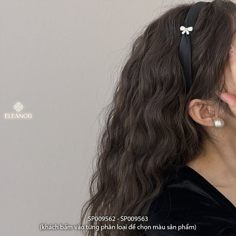 Băng đô cài tóc nữ Eleanor Accessories thiết kế charm hình nơ đính đá phụ kiện tóc bờm tóc 9562