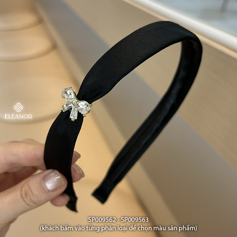 Băng đô cài tóc nữ Eleanor Accessories thiết kế charm hình nơ đính đá phụ kiện tóc bờm tóc 9562