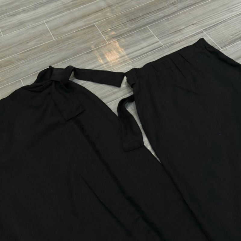 (BomoHouse) Chân váy midi linen MNG* bigsize - dư xịn