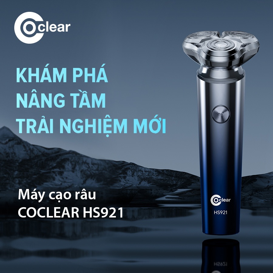 Ảnh máy cạo râu điện Coclear HS921   Lưới dao kép 3D, sạc nhanh USB/type-C, cạo khô hoặc ướt đều được, bảo hành 1 năm 1
