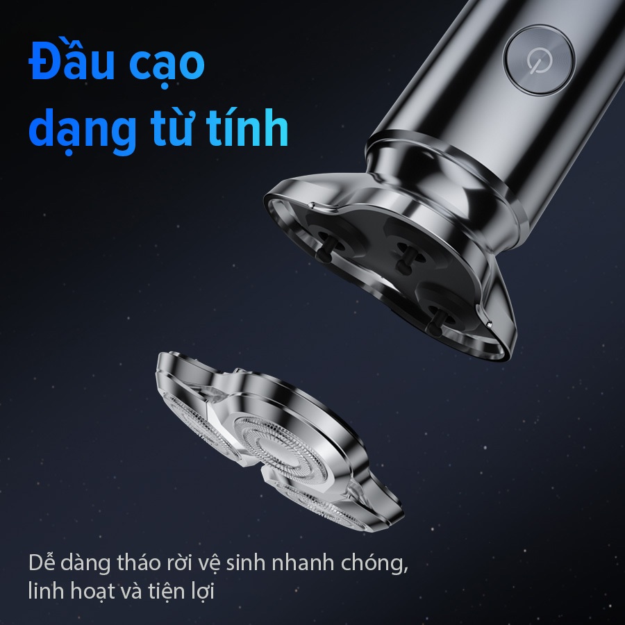 Ảnh máy cạo râu điện Coclear HS921   Lưới dao kép 3D, sạc nhanh USB/type-C, cạo khô hoặc ướt đều được, bảo hành 1 năm 3