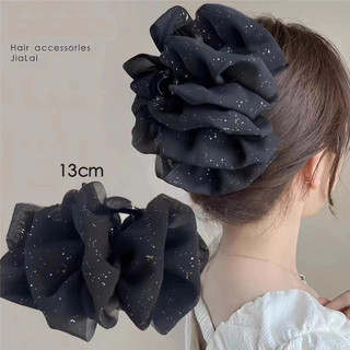 Kẹp Tóc Lụa, Kẹp Tóc Nhựa Voan Tiểu Thư Chấm Bi Xinh Xắn Cho Các Nàng - Kho Sỉ Gia Dụng Alulu