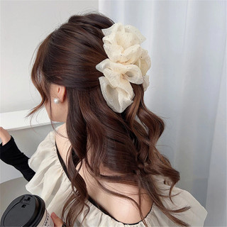 Kẹp Tóc Lụa, Kẹp Tóc Nhựa Voan Tiểu Thư Chấm Bi Xinh Xắn Cho Các Nàng - Kho Sỉ Gia Dụng Alulu