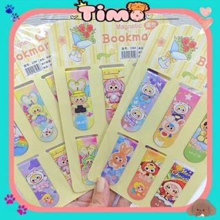 Bookmark Nam Châm Baby Three Set 6 Cái Kẹp Sách Đánh Dấu Trang Cute Đồ Dùng Học Tập Timo VPK15