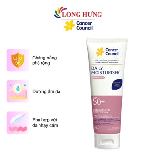 Kem chống nắng dưỡng ẩm Cancer Council Daily Moisturiser Matte SPF50+ - 75ml