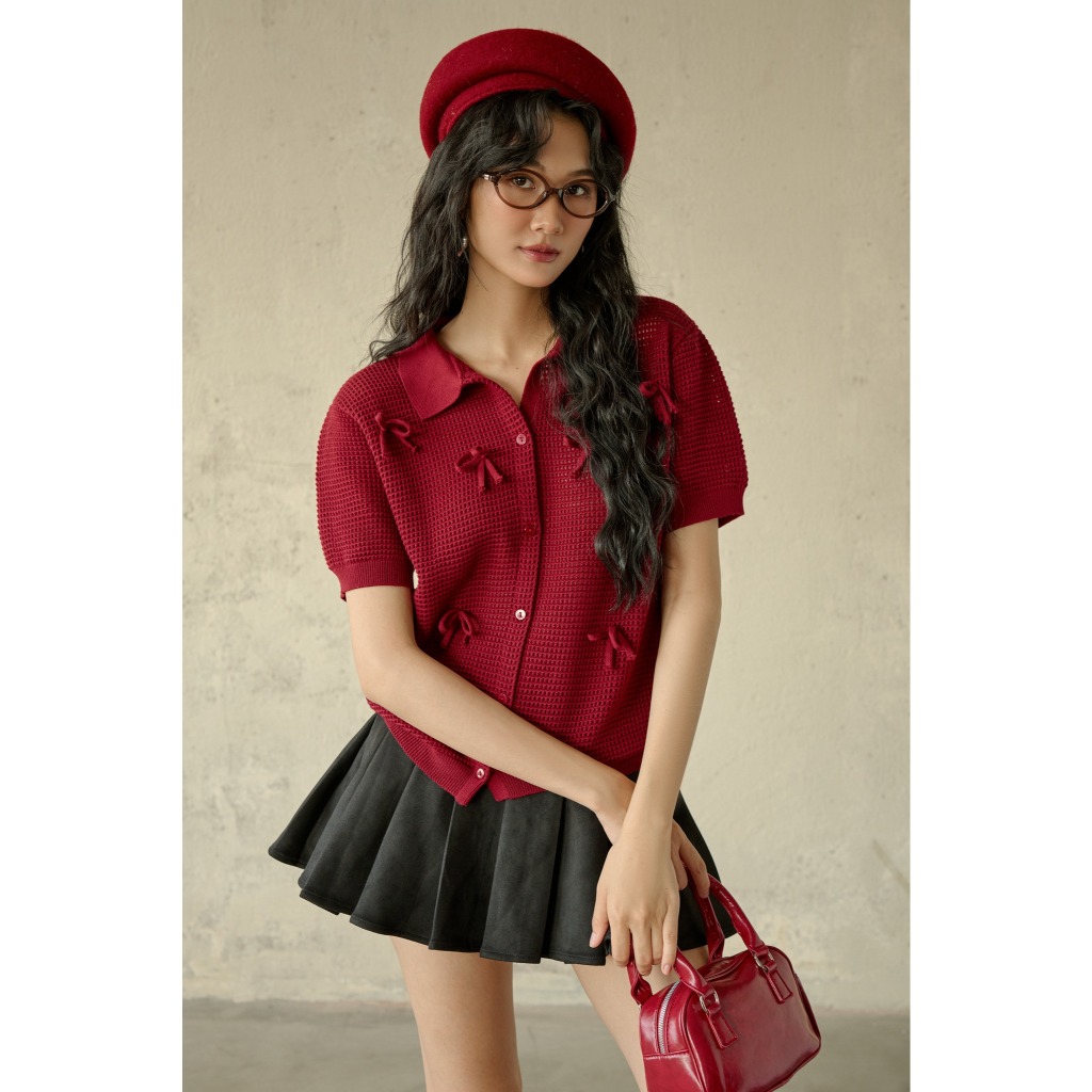 Ảnh OLV - Áo kiểu len đi chơi Micha Top nhiều màu 2