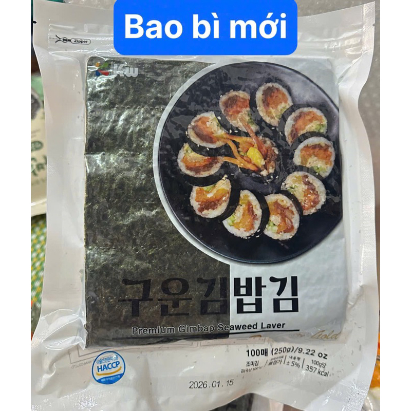 Combo 2 Gói Lá Kim Cuộn Cơm 100 Lá Kwook Hàn Quốc | Shopee Việt Nam
