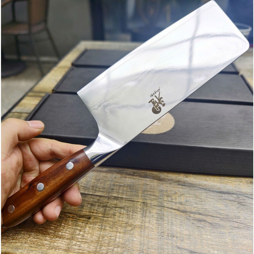 Dao Thái 3 lớp VG10 Miyabi Nhật Bản - Thép Damascus bền cứng đẹp