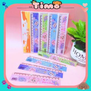 Thước Kẻ Học Sinh Baby Three 15cm Dễ Thương, Tiện Dụng Đồ Dùng Học Tập Cute Timo VPK93