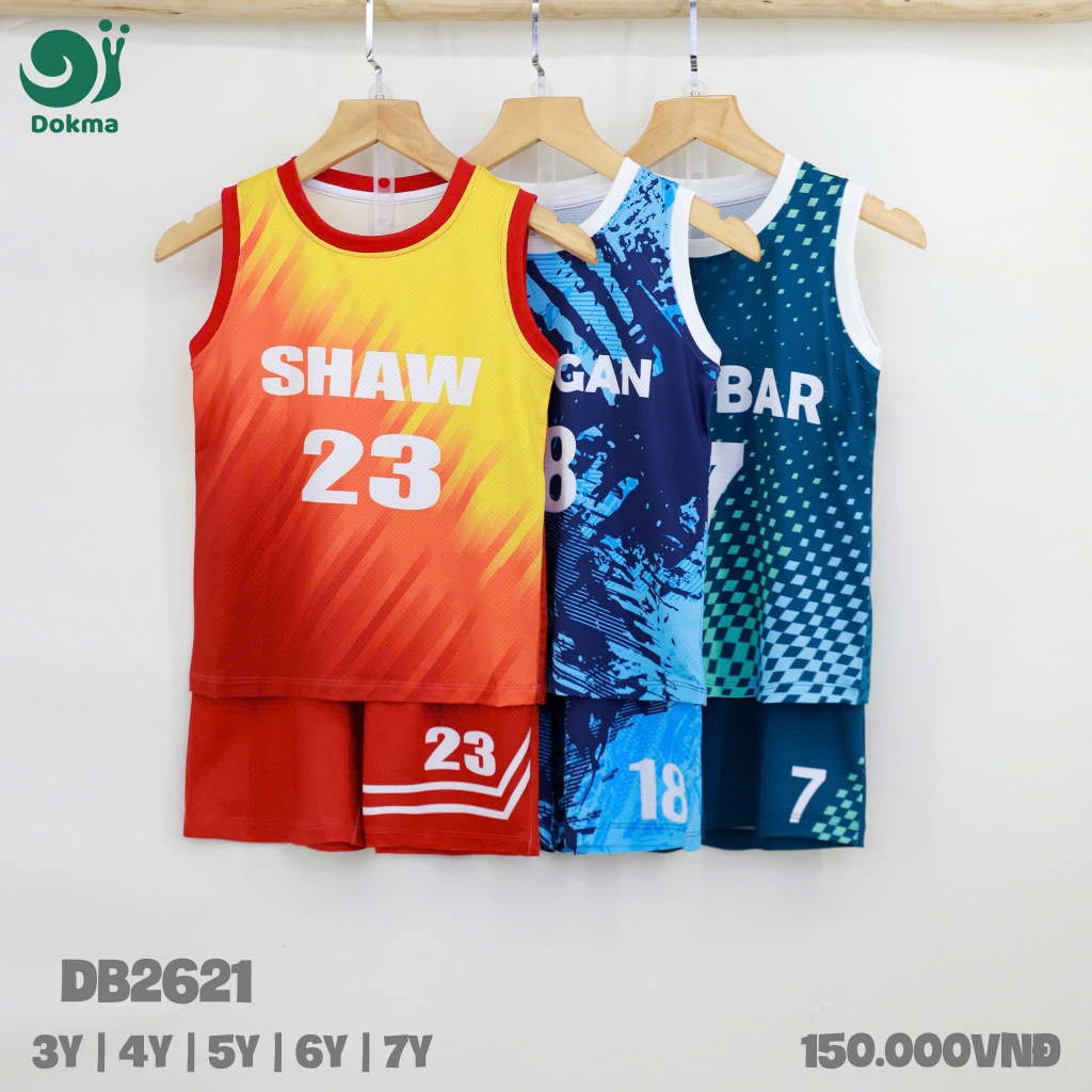 (13-24kg, 3-7Y) Bộ Sát Nách, Ba Lỗ Dokma Cho Bé Trai Dáng Thể Thao DB2619 DB2620 DB2621 DB2622 DB2832