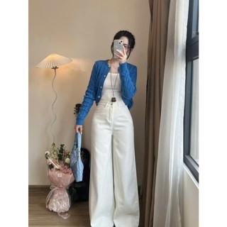 Quần Dài Jeans Nữ Ống Rộng Suông Trơn Basic Baggy Chất Vải Denim Bò Jean WQJ017